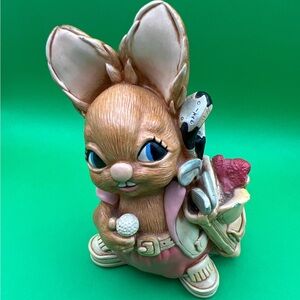 Vintage Pendelfin Rabbit Figurine “Birdie” – Hand Painted Stonecraft – England
